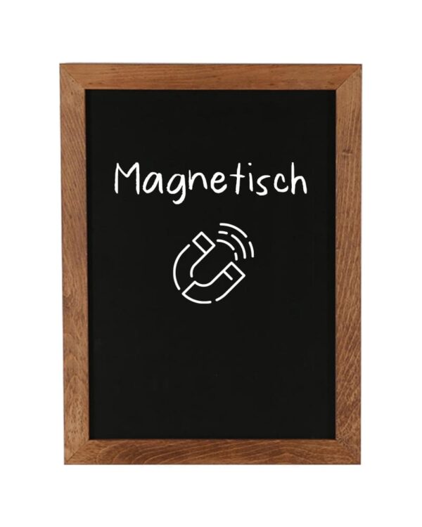 Magnetische Wandkreidetafel mit Holzrahmen
